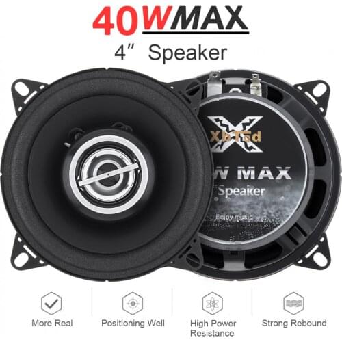 Car Speakers 2pcs 4 Inch 40W Car Coaxial Speaker High Mid Bass Ultra-thin Modified Speaker Non-destructive Installation