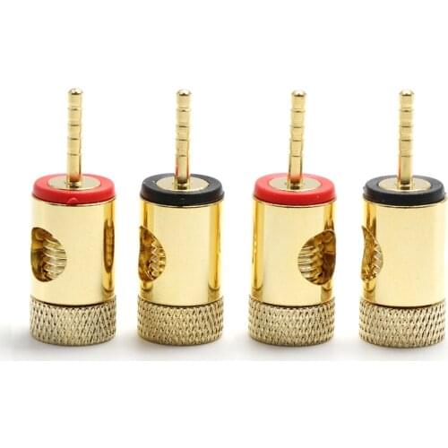 BA404 High Performance High Performance Gold Plated Banana Connector Banana Adapter Hi End Plugs,Speaker Terminal banana plug