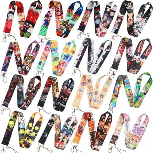 DZ860 Anime Lanyards for Key Neck Strap For Card Badge Gym Key Chain Lanyard Key Holder DIY Hang Rope Keychain