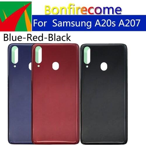 10Pcs\lot Back Housing For Samsung Galaxy A20S A207 SM-A207F A207M Rear Door Repair Case Battery Cover Replace Parts Panel