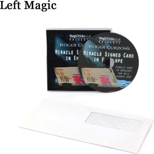 Miracle Signed Card Magic Tricks Signature Prophesied Card In Envelope (Gimmicks+DVD) Close-Up Stage Magic Props