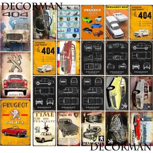 [ DecorMan ] Classic France Cars Metal SIGN Custom Wall Plaque Painting PUB Room Bar Hotel Decor LTA-2023