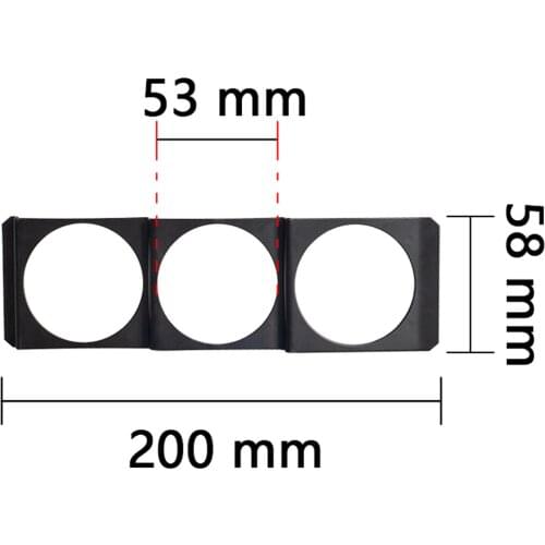 For 12V cars 2" Triple Holes Meter Holder pod/Panel Stereo Radio Three Gauges In Dash Slot Single Din Gauge Trim
