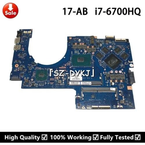 For HP 17-AB 17-W 17T-W Mainboard DAG37AMB8D0 SR2FQ i7-6700HQ DDR4 862259-601 862259-501 862259-001 Laptop Motherboard