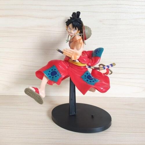20cm One Piece Figurine Anime Action Figure GK Monkey D Luffy PVC Statue Battle Model Toys For Children Rubber Fruit Gift Doll