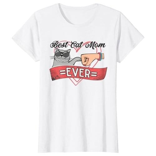 Best Cat Mom Ever Cute Heart Friends Forever Mothers Day Gif T-Shirt