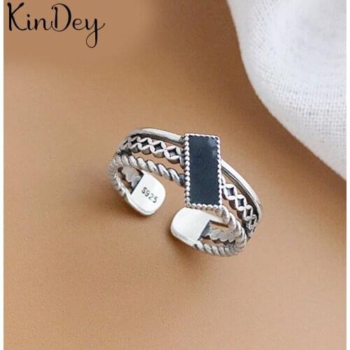 Personality Exaggerated Gothic Black Rings For Women Charm Engagement Jewelry Girls Open Finger Knuckle Rings