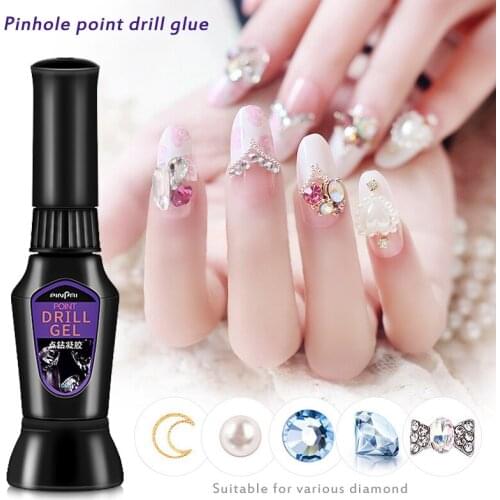 Nail Art Nail Art Rhinestone Gel Glue Adhesive UV Gel Nail Polish Glue For DIY Nail Art Crystal Gems Jewelry Decoration 10ml