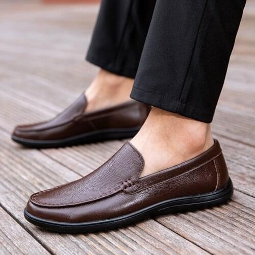 Men Genuine Leather Casual Comfortable High Quality Shoes Loafers Sneakers Fashion Handmade Retro Leisure Loafers Shoes
