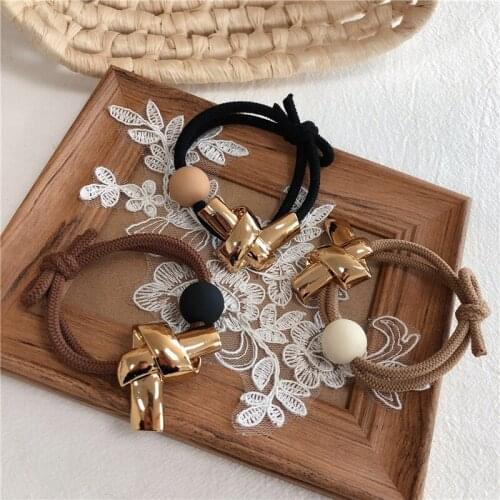 Fashion Girls Fabric art hair accessories Cute Sweet Kids Girls hair band headband rubber band easy matching elastic hair bands