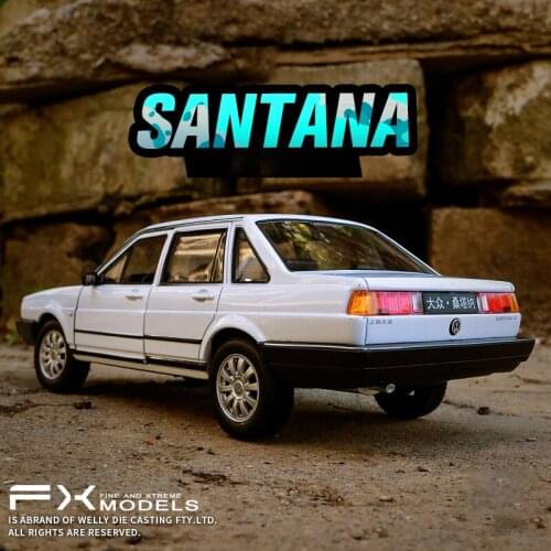 1:24 Volkswagen SANTANA Alloy Car Model Diecast Toy Vehicle High Simitation Cars Toys For Children Kids Gifts