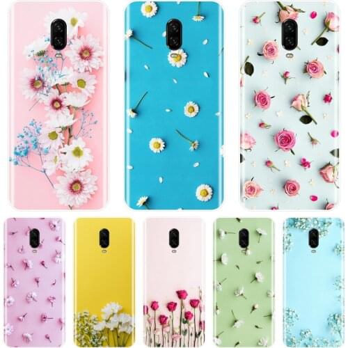Soft Phone Case For One Plus 6 6T 5 5T 3 3T Rose Flower Floral Yellow Pink Silicone Back Cover For OnePlus 6 6T 5 5T 3 3T Case