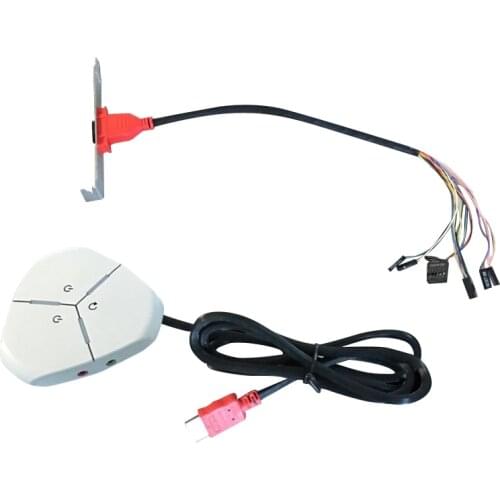 Desktop Power Switch Power Supply on Button Dual USB Ports Dual Power Button+Restart Button with Audio Jack