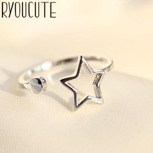 New Charming Open Star Ring for Women Vintage Boho Party Rings Gothic Punk Jewelry Gifts for Girls 2021