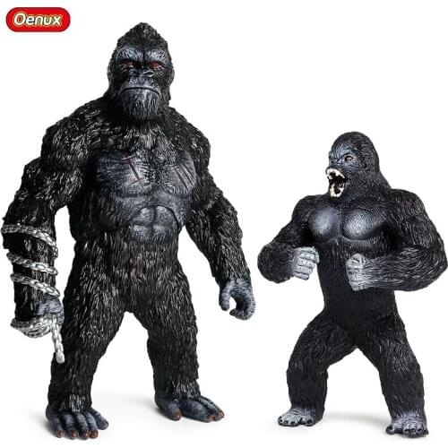 Oenux Savage King Kong Gorill Simulation Big Orangutan Chimpanzee Indominus Rex Animals Model Action Figures Collection Kids Toy
