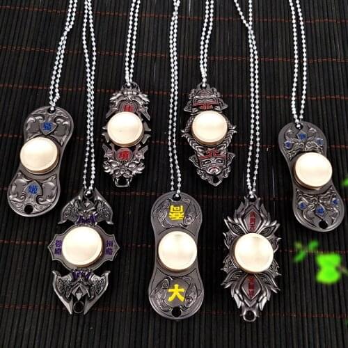 Necklace Fidget Hand Spinner EDC Metal Bearing Fidget Toy For ADHD Anxiety Autism Adult Kid Stress Wheel Orqbar EDC Toys Spinner