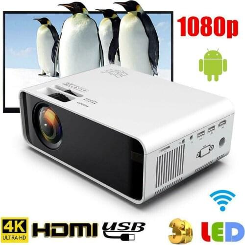 Projector WiFi Mini Synchronize Wireless Video LED 1080p Full HD 150" Display Portable Home Movie