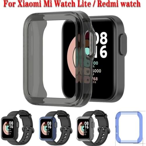 For Xiaomi Mi Watch Lite Case Silicone Shockproof Protective Cover Soft TPU Protector Shell Frame For Redmi watch