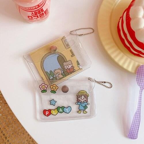 Women Girls Transparent PVC Wallet Credit Card Holder Pocket Case Organizer 20CA