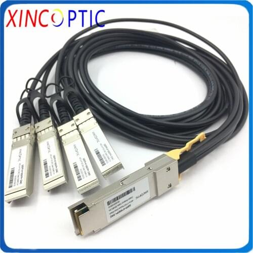 QSFP-4SFP10G-CU3M Compatible 40G QSFP+ DAC Breakout Cable 30AWG 3M Passive Direct Copper Direct Attach Twinax Cable