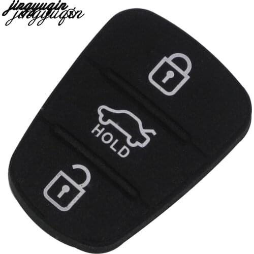 Jingyuqin 10pcs/lot Rubber Button Pad For Hyundai Solaris Accent Tucson l10 l20 l30 Kia Rio Ceed Filp Remote Car Key Shell Pad