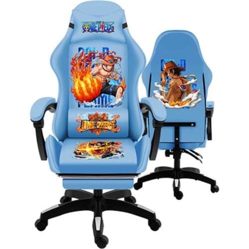 New blue cool anime chairs bedroom comfortable computer chair home boys gaming chair swivel chair adjustable Live gamer chairs