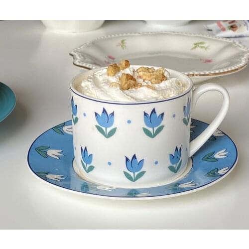 Modern Nordic Coffee Cup Korean Cartoon Creative Cute Coffee Cup Fashion Minimalist Filizanki Do Kawy Household Products BL50BD