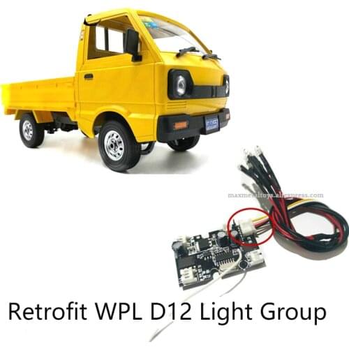 3MM LED Side Rear Light Group Upgrade Modification Parts For WPL D12 Flat Running Drift Simulation Remote Control Car