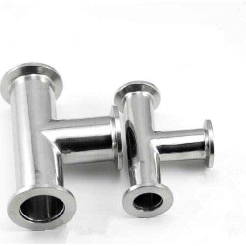 Tee KF-10/16/25/40/50 Vacuum KF Flange Size NW-25, 304 Stainless Steel Quick Flange Fittings Plumbing 30/40/55/75mm Ferrule OD