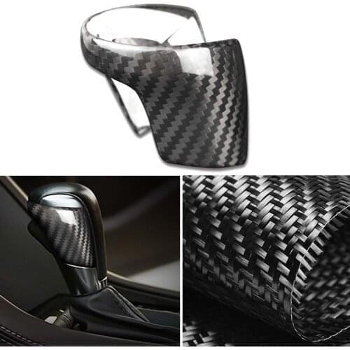 Carbon Fiber Car Gear Shift Knob Cover Sticker Trim For Mazda CX-3 CX-4 CX-5 CX-8 For Mazda6 Atenza Mazda3 Axela 2014-2019