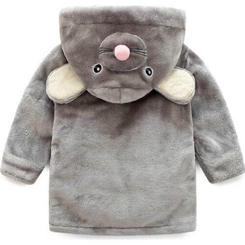 Winter warm children bathrobe baby girls boys clothing robes soft velvet robe pajamas coral toddler clothes home wear nightgown