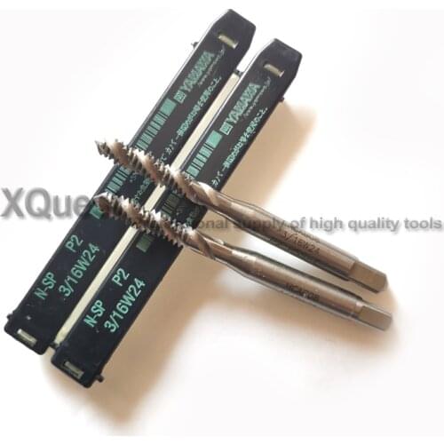 1-10PCS HSSE Sipral Flute Taps BSW 1/8 3/16 7/32 1/4 5/16 3/8 7/16 1/2 Withworth screw thread Machine tap W1/8 W5/32 W3/16 W1/4
