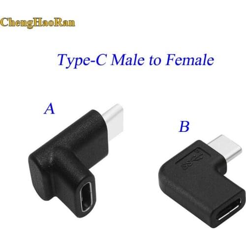 1pcs For Samsung Huawei Smart Phone USB 3.1 Type C Male to Female Converter USB-C Adapter 90 Degree Right Angle Mini Portable