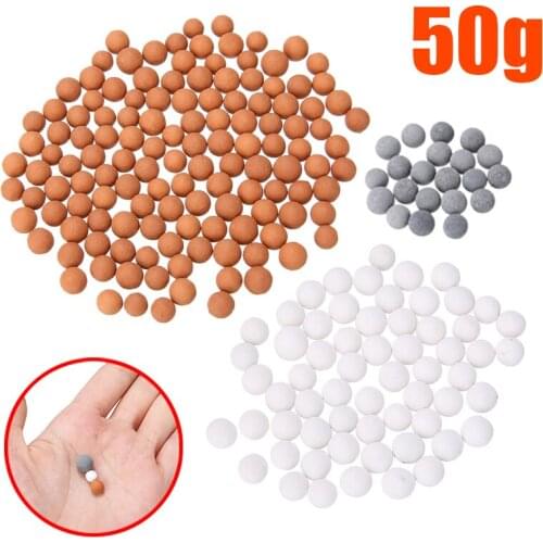 1 Bag Mineral Replacing Bead Negative Ions Ceramic Energy Balls For Shower Head Filter White Red Grey Color