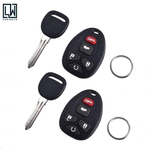 2 For 2008 2009 2010 2011 2012 Chevrolet Malibu Keyless Remote Car Fob + Key