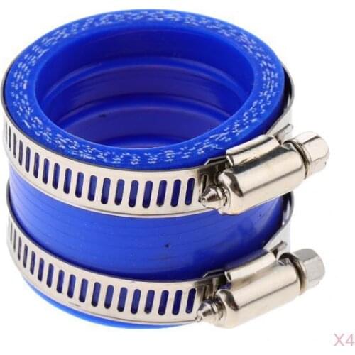 4x 32mm/34mm PWK OKO KOSO Carburetor Interface Adapter for Kawasaki ATV Blue