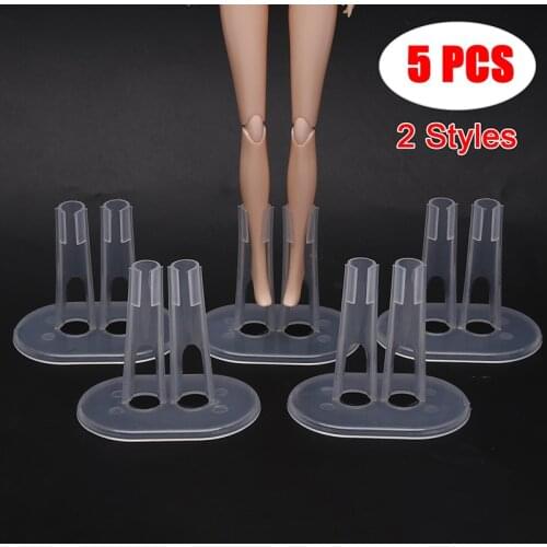 5PCS Transparent Plastic Doll Stand Display Holder Doll Accessory Support Leg Tool 8x8x5.5cm