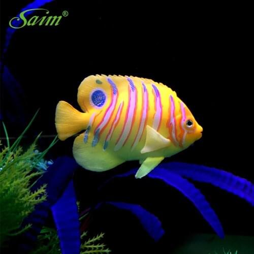 9.3cm Saim Robot Fish Aquarium Decoration Acuarios Artificial Rubber Simulated Fish Background Ornaments Floating for Aquarium