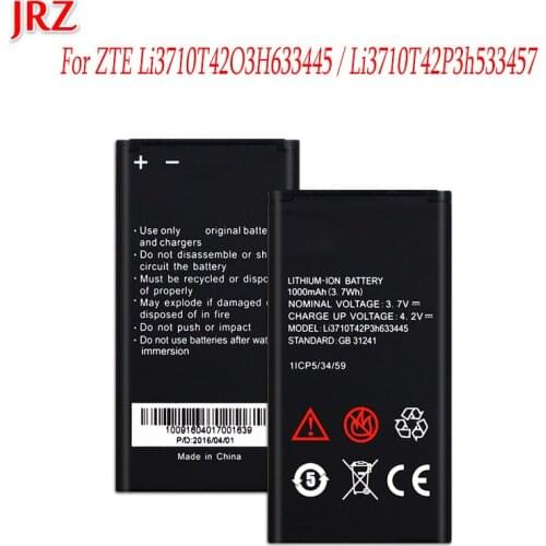 1000mAh For ZTE Li3710T42P3h533457 Li3710T42O3H633445 Battery Batterij Mobile Phone High Quality Replacement Batteria Batterie