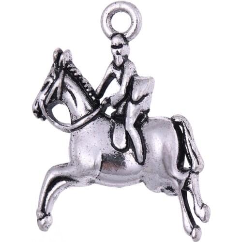 Skyrim DIY Animal Horse Accessories Equestrian Horseman Charms Pendants For Women/Men Jewelry Handmade Crafts Best Gifts 10pcs
