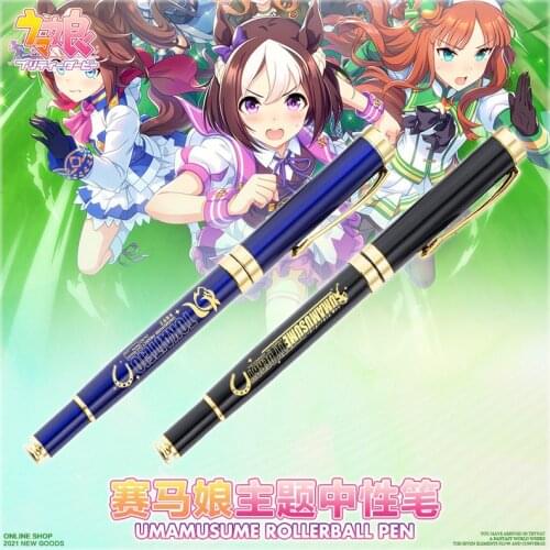 Anime Umamusume: Pretty Derby Special Week Metal Stationery Sign Ballpoint Cosplay Gel Pen Fashion Rollerball Pen Student