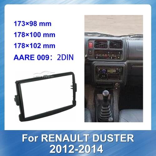 Car Frame Panel Fascia for Renault Duster SANDERO LOGAN 2012-2014 Adapter CD Trim Panel Stereo Interface Radio in Dash Mount Kit