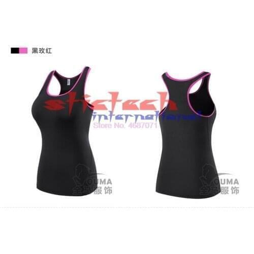 By dhl or ems 100pcs Quick Dry Sleeveless Shirts Women Fitness Training Athletic Vest Running Workout Sports T shirt Yoga Suit