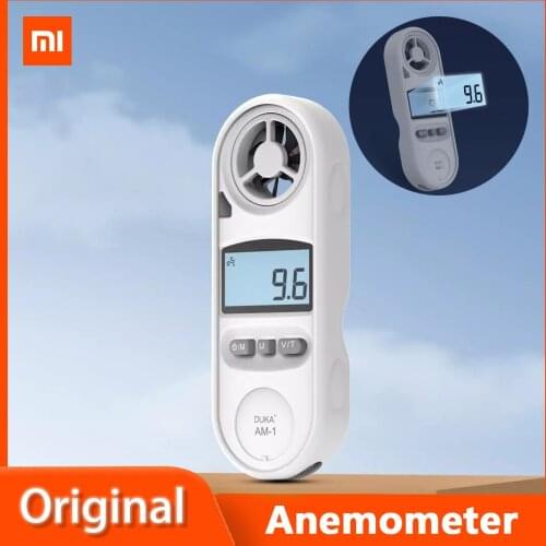 2021 DUKA Digital Anemometer AM-1 Portable Handheld Wind Speed Meter with Backlight LCD Wind speed/Wind temperature Measurement