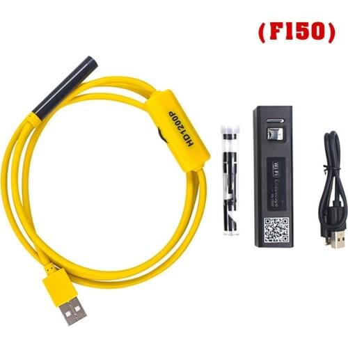 2MP 1200P HD Endoscope Wireless Inspection Camera 1-10M Waterproof Hard Cable Inspection Camera 8 LED Lights for IOS Android