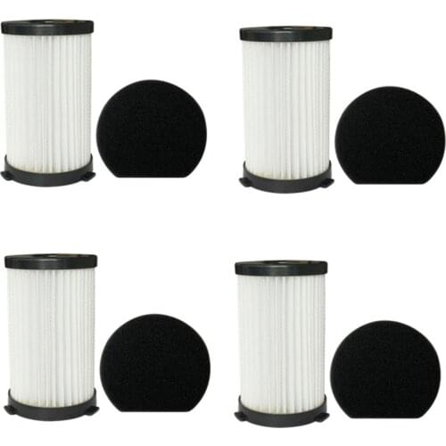 HEPA Filter Cotton Filter s Filter Mesh Suitable for Moosoo D600 Wireless Vacuum Cleaner, 4 Pairs