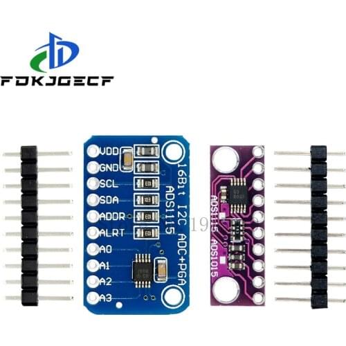 I2C ADS1115 16 Bit ADC 4 channel Module with Programmable Gain Amplifier RPi 2.0V to 5.5V