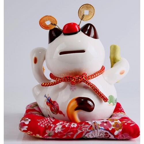 Kyrgyzstan good small cat ornaments saving ceramic piggy fortune 0291 business gifts shoproom Art Statue