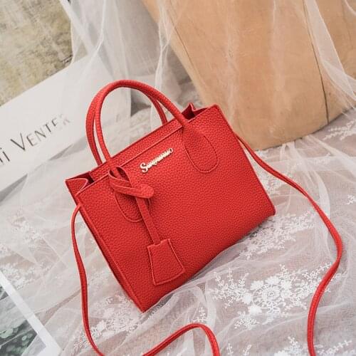 Embossed Leather Handbag 2021 New Style Over-the-shoulder Bag Bag Simple One-Shoulder Square Sling Bag Phone Coin Purse