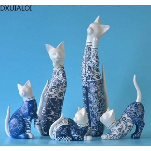 DXUIALOI Creative Resin Crafts Decoration Girls Birthday Gift Kitten Cute Decoration Cafe Desktop Decoration Home Decoration